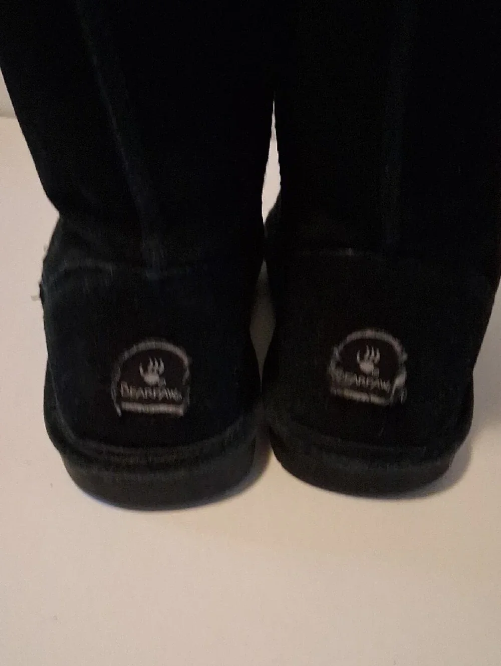 BearPaw Black Suede Mid-Calf Boots